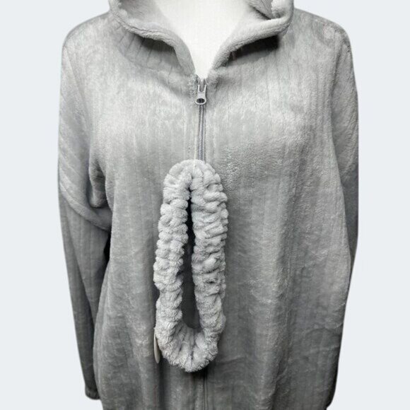 Life Rocks Gray Hooded Zip-Up Jacket With Headband Accessory Size XL - Picture 6 of 14